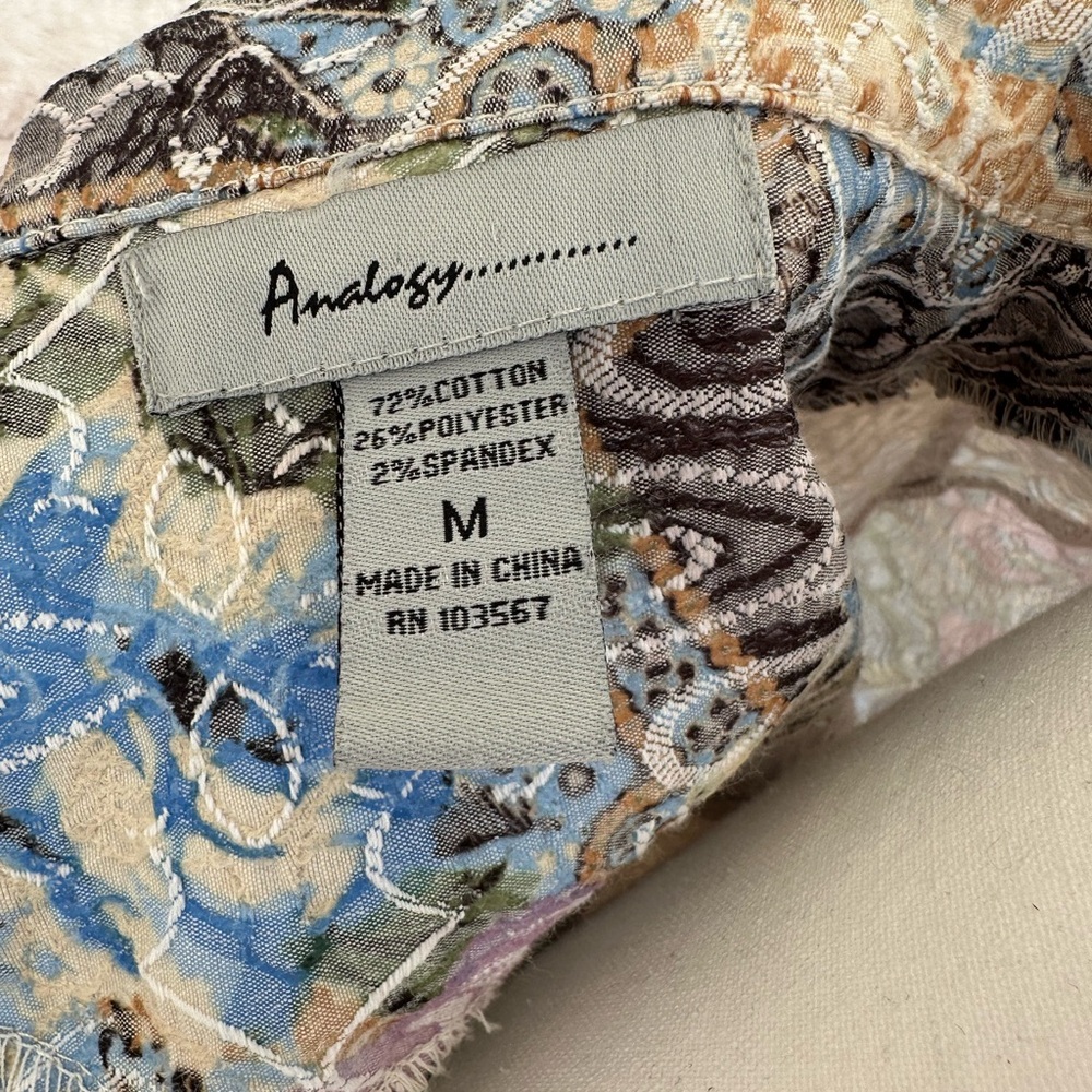 Analogy Multicolor Paisley Button-Up Jacket Size M - Picture 12 of 15